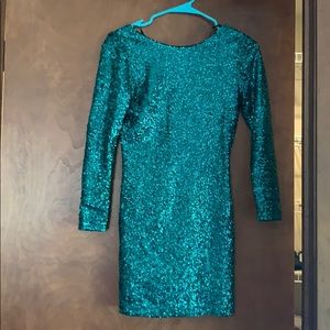 Cute Green Sequin Dress